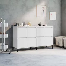   vidaXL 2 db fehér szerelt fa tálalószekrény 60 x 35 x 70 cm