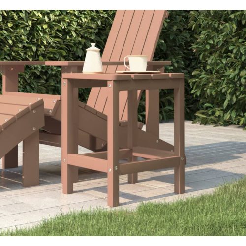 vidaXL barna HDPE kerti Adirondack asztal 38 x 38 x 46 cm