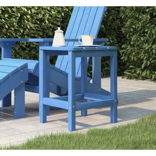 vidaXL vízkék HDPE kerti Adirondack asztal 38 x 38 x 46 cm