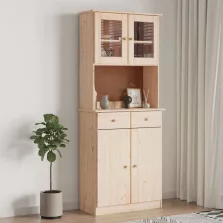   vidaXL ALTA tömör fenyőfa tálalószekrény 77 x 35 x 188 cm