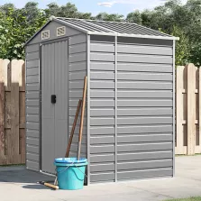   vidaXL világosszürke horganyzott acél kerti fészer 191 x 130 x 198 cm