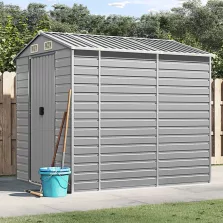   vidaXL világosszürke horganyzott acél kerti fészer 191 x 215 x 198 cm