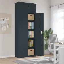   vidaXL antracitszürke acél irattartó szekrény 90x40x240 cm