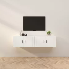   vidaXL 2 db fehér falra szerelhető TV-szekrény 80 x 34,5 x 40 cm