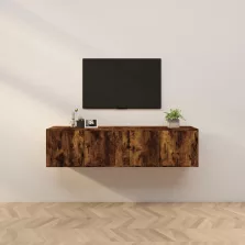   vidaXL 2 db füstös tölgy színű fali TV-szekrény 80 x 34,5 x 40 cm