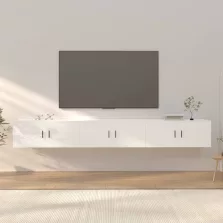   vidaXL 3 db fehér falra szerelhető TV-szekrény 100 x 34,5 x 40 cm