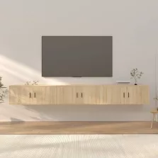   vidaXL 3 db sonoma tölgy színű fali TV-szekrény 100 x 34,5 x 40 cm