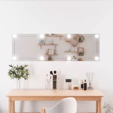   vidaXL téglalap alakú üveg falitükör LED fényekkel 30 x 100 cm