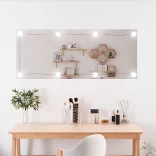   vidaXL téglalap alakú üveg falitükör LED fényekkel 40 x 100 cm