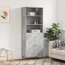   vidaXL betonszürke szerelt fa magasszekrény 69,5 x 34 x 180 cm