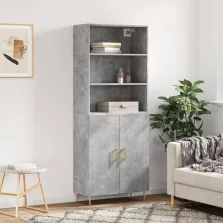   vidaXL betonszürke szerelt fa magasszekrény 69,5 x 34 x 180 cm
