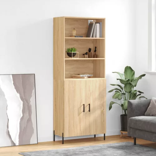 vidaXL sonoma tölgy szerelt fa magasszekrény 69,5 x 34 x 180 cm