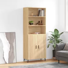   vidaXL sonoma tölgy szerelt fa magasszekrény 69,5 x 34 x 180 cm