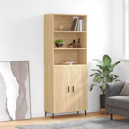 vidaXL sonoma tölgy szerelt fa magasszekrény 69,5 x 34 x 180 cm