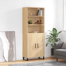   vidaXL sonoma tölgy szerelt fa magasszekrény 69,5 x 34 x 180 cm