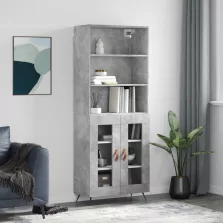   vidaXL betonszürke szerelt fa magasszekrény 69,5 x 34 x 180 cm
