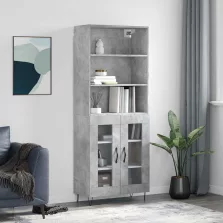   vidaXL betonszürke szerelt fa magasszekrény 69,5 x 34 x 180 cm