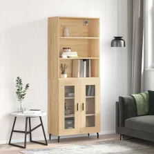   vidaXL sonoma tölgy szerelt fa magasszekrény 69,5 x 34 x 180 cm