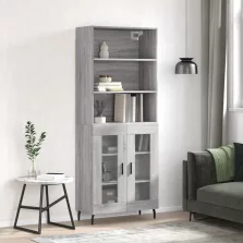   vidaXL szürke sonoma szerelt fa magasszekrény 69,5 x 34 x 180 cm