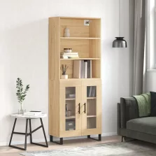   vidaXL sonoma tölgy szerelt fa magasszekrény 69,5 x 34 x 180 cm