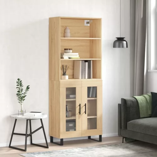 vidaXL sonoma tölgy szerelt fa magasszekrény 69,5 x 34 x 180 cm