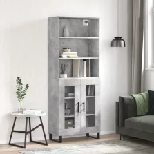   vidaXL betonszürke szerelt fa magasszekrény 69,5 x 34 x 180 cm