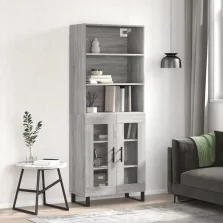   vidaXL szürke sonoma szerelt fa magasszekrény 69,5 x 34 x 180 cm