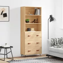  vidaXL sonoma tölgy szerelt fa magasszekrény 69,5 x 34 x 180 cm