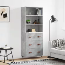   vidaXL betonszürke szerelt fa magasszekrény 69,5 x 34 x 180 cm