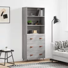   vidaXL szürke sonoma szerelt fa magasszekrény 69,5 x 34 x 180 cm