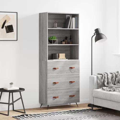 vidaXL szürke sonoma szerelt fa magasszekrény 69,5 x 34 x 180 cm