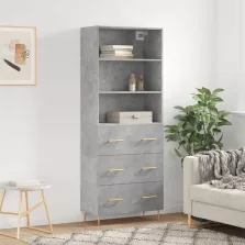   vidaXL betonszürke szerelt fa magasszekrény 69,5 x 34 x 180 cm