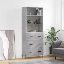   vidaXL betonszürke szerelt fa magasszekrény 69,5 x 34 x 180 cm