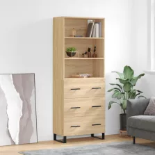   vidaXL sonoma tölgy szerelt fa magasszekrény 69,5 x 34 x 180 cm