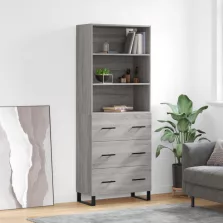   vidaXL szürke sonoma szerelt fa magasszekrény 69,5 x 34 x 180 cm