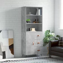   vidaXL betonszürke szerelt fa magasszekrény 69,5 x 34 x 180 cm