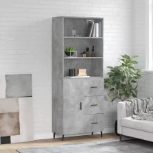   vidaXL betonszürke szerelt fa magasszekrény 69,5 x 34 x 180 cm