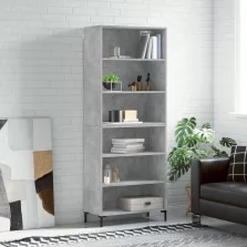   vidaXL betonszürke szerelt fa magasszekrény 69,5x32,5x180 cm