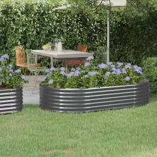   vidaXL antracitszürke horganyzott acél kerti magaságyás 175x100x36 cm