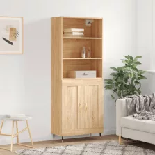   vidaXL sonoma tölgy szerelt fa magasszekrény 69,5 x 34 x 180 cm