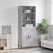   vidaXL betonszürke szerelt fa magasszekrény 69,5 x 34 x 180 cm