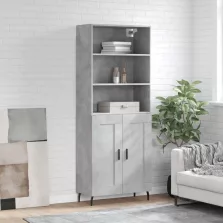   vidaXL betonszürke szerelt fa magasszekrény 69,5 x 34 x 180 cm