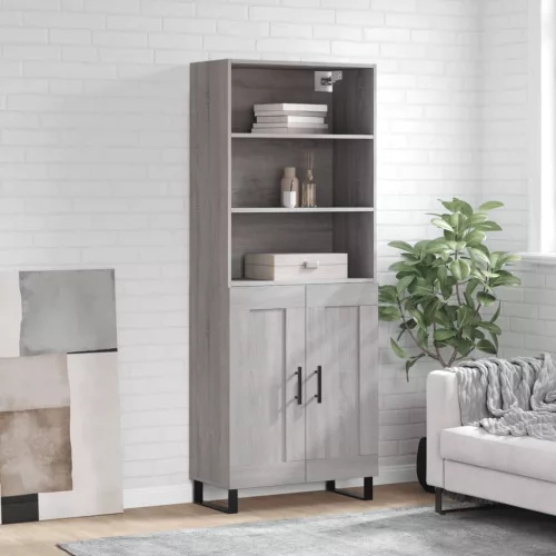 vidaXL szürke sonoma szerelt fa magasszekrény 69,5 x 34 x 180 cm