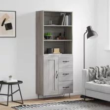   vidaXL szürke sonoma szerelt fa magasszekrény 69,5 x 34 x 180 cm