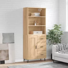   vidaXL sonoma tölgy szerelt fa magasszekrény 69,5 x 34 x 180 cm