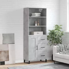   vidaXL betonszürke szerelt fa magasszekrény 69,5 x 34 x 180 cm