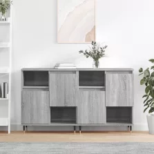   vidaXL 2 db szürke sonoma színű szerelt fa tálalószekrény