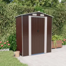   vidaXL sötétbarna horganyzott acél kerti fészer 192x108x223 cm