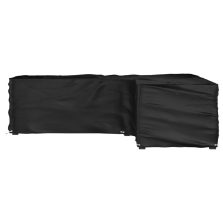   vidaXL L-alakú kerti bútorhuzat 16 fűzőlyukkal 250 x 250 x 70 cm