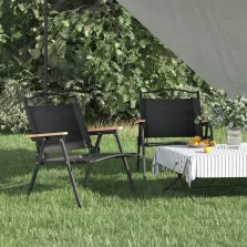   vidaXL 2 db fekete oxford szövet camping szék 54 x 43 x 59 cm